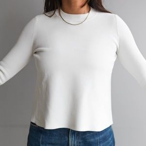 Babaton White Open-back Sweater